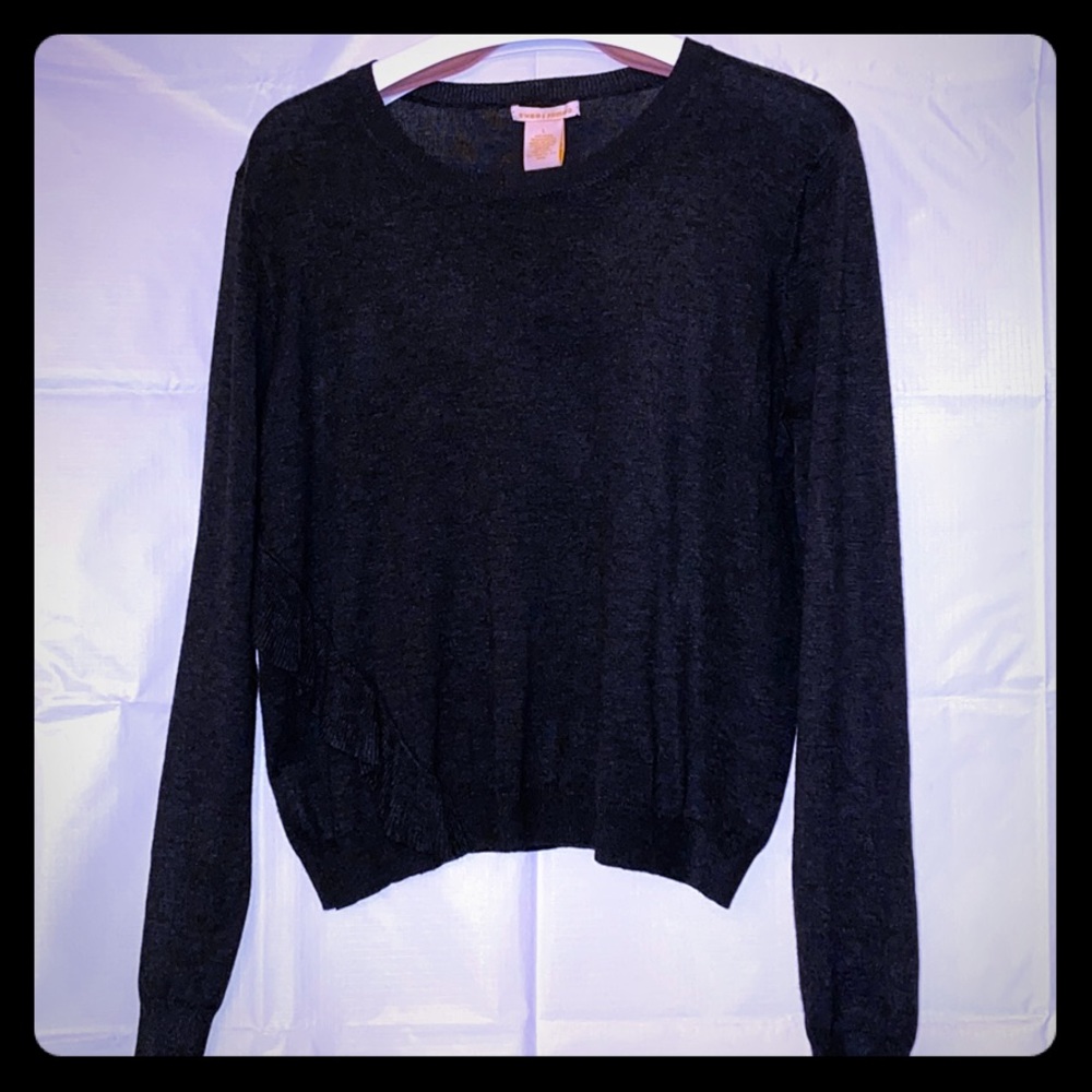New Sweet Romeo sweater w/ ruffle detail